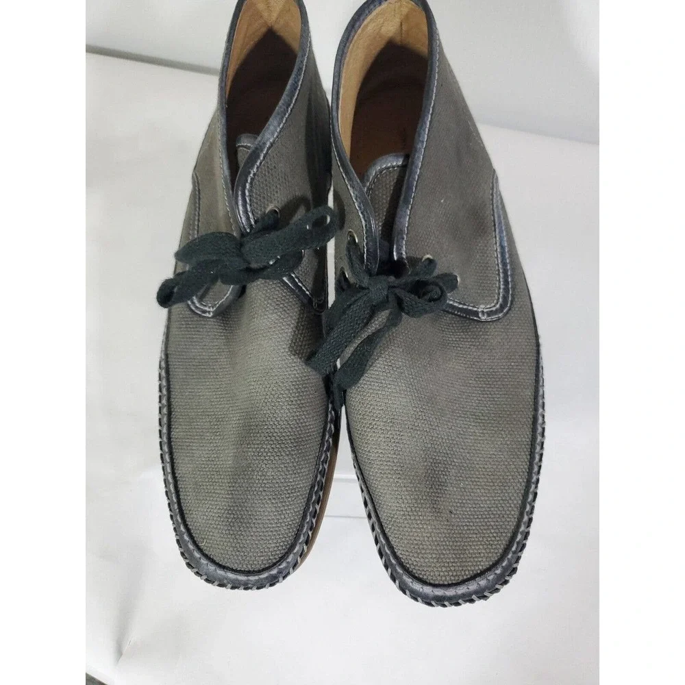 John Varvatos Gray Lace Up Hipster Chukka Ankle Rubber Sole Size 9.5 Ankle Boots